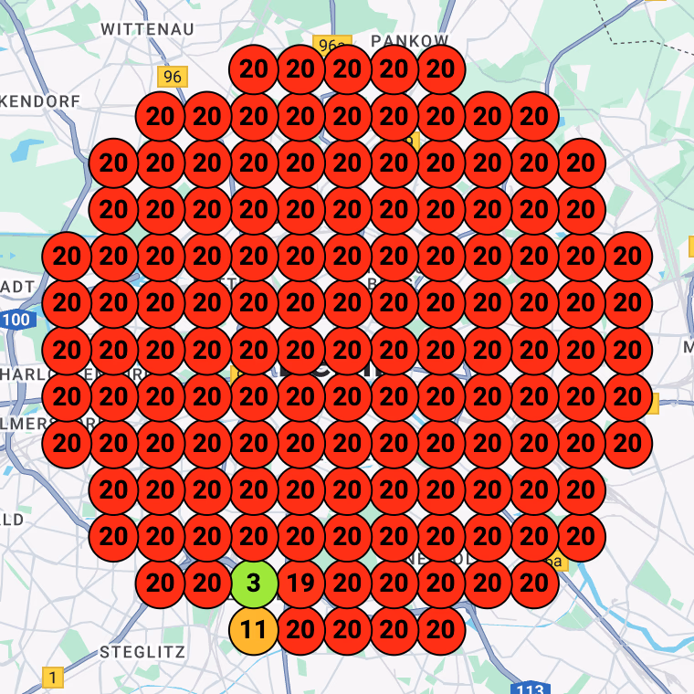 Google Maps rankings before optimisation
